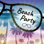 Beach Party Indicates Ocean Coast And Celebration Stock Photo