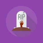 Halloween Flat Icon. Grave Stock Photo