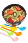 Healthy Muesli Breakfast Stock Photo