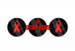 Aids Awareness Red Ribbon. World Aids Day Stock Photo