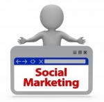 Social Marketing Webpage Represents Networking Online And Websit Stock Photo