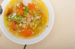 Syrian Barley Broth Soup Aleppo Style Stock Photo