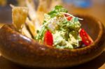 Avocado And Shrimps Salad Stock Photo