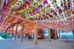 Seoul, South Korea - May 9 : Bongeunsa Temple With Hanging Lanterns For Celebrating The Buddha's Birthday On May. Photo Taken On May 9,2015 In Seoul,south Korea Stock Photo