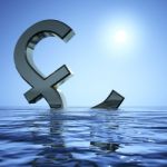 Pound Sinking In Sea Stock Photo