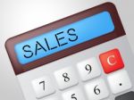 Sales Calculator Indicates Market Calculate And Marketing Stock Photo