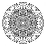 Outline Mandala Decorative Round Ornament, Hand Drawn Style - Ve Stock Photo