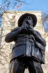 Field Marshall The Viscount Slim Statue In Whirehall Stock Photo