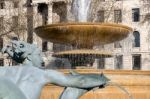 View Of Trafalgar Square In London Stock Photo