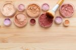 Makeup Powder Background Stock Photo