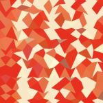 Coral Red Abstract Low Polygon Background Stock Photo