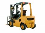 Forklift Truck Isolated Stock Photo