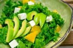 Fresh Avocado Salad Stock Photo