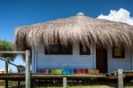 Typical Brightly Colored Hous On The Picturesque Beach In Punta Stock Photo