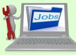 File Jobs Indicates Folder Career And Document 3d Rendering Stock Photo