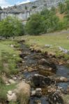 View Of The Countryside Around Malham Cove In The Yorkshire Dale Stock Photo