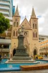 Facade Of Iglesia La Merced In Guayaquil, Ecuador Stock Photo