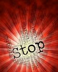 Stop Tinnitus Indicates Warning Sign And Clicking Stock Photo