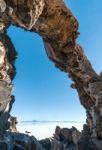 Salt Lake Uyuni In Bolivia Stock Photo