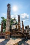 Buddha Statue Among The Ruins Stock Photo