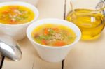 Syrian Barley Broth Soup Aleppo Style Stock Photo