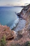 Natural Coastline Of Algarve Stock Photo