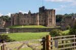 View Of Alnwick Castle Stock Photo