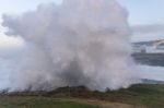 The Sea Crashes Hard On The Coasts Of Galicia, Stock Photo