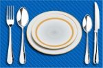 Cutlery And Plates Stock Photo