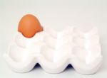 White Support With Egg Stock Photo