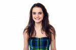 Gorgeous Teen In Sleeveless Dress Stock Photo