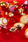 Traditional Christmas Mince Pies Stock Photo