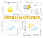 Australia Weather Indicates Meteorological Conditions And Forecast Stock Photo