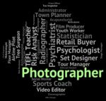 Photographer Job Showing Photographers Paparazzi And Employment Stock Photo