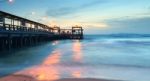 Pier At Dusk Stock Photo