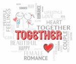 Together Couple Means Find Love And Affection Stock Photo