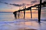 Old Wooden Bridge Stock Photo