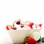 Fruit And Yogurt Salad Healthy Breakfast Stock Photo