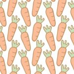 Seamless Pattern Of Carrot Cartoon, Illustration Background Stock Photo