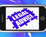 Legal Advice Tablet Shows Expert Or Lawyer Assistance Online Stock Photo