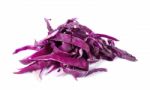 Red Cabbage Isolated On The White Background Stock Photo