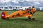 Bucker 131 Jungmann Vintage Biplane U95 At Goodwood Stock Photo