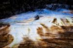 View Of Mammoth Hot Springs Stock Photo