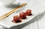 Red Tuna Sashimi Stock Photo