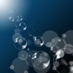 Bubbles Background Shows Translucent Soapy And Spheres
 Stock Photo