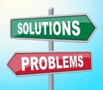 Solutions Problems Means Difficult Situation And Achievement Stock Photo