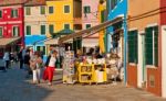 Italy Venice Burano Island Stock Photo