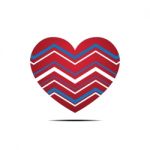 Heart Love Flat Design Icon  Illustration Stock Photo