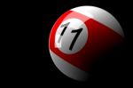 3d Rendering Billiard Ball Isolated On Black Stock Photo