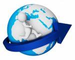 Worldwide Globe Means Render Globally And Globalisation 3d Rende Stock Photo